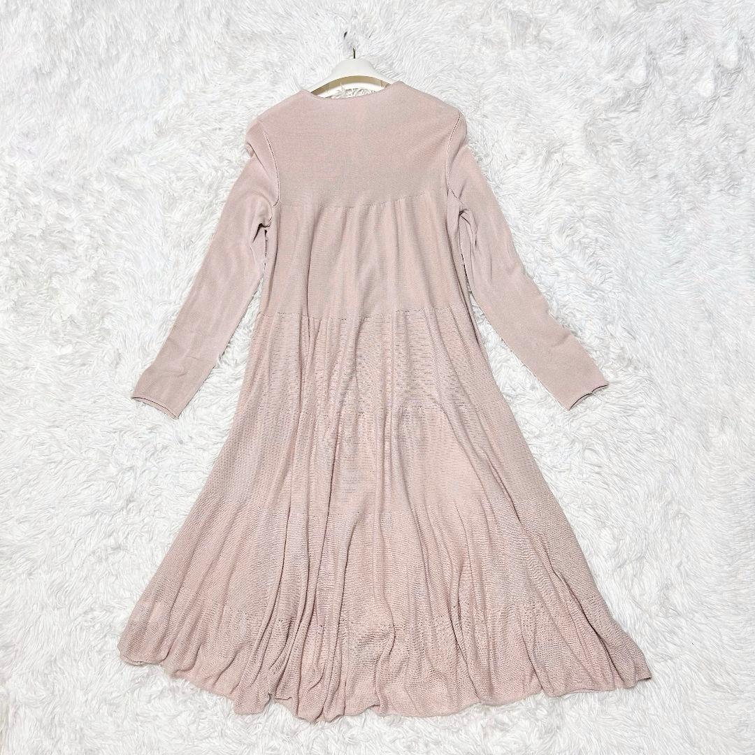 Merlette マーレット フレア ニット ロングワンピース S ピンク