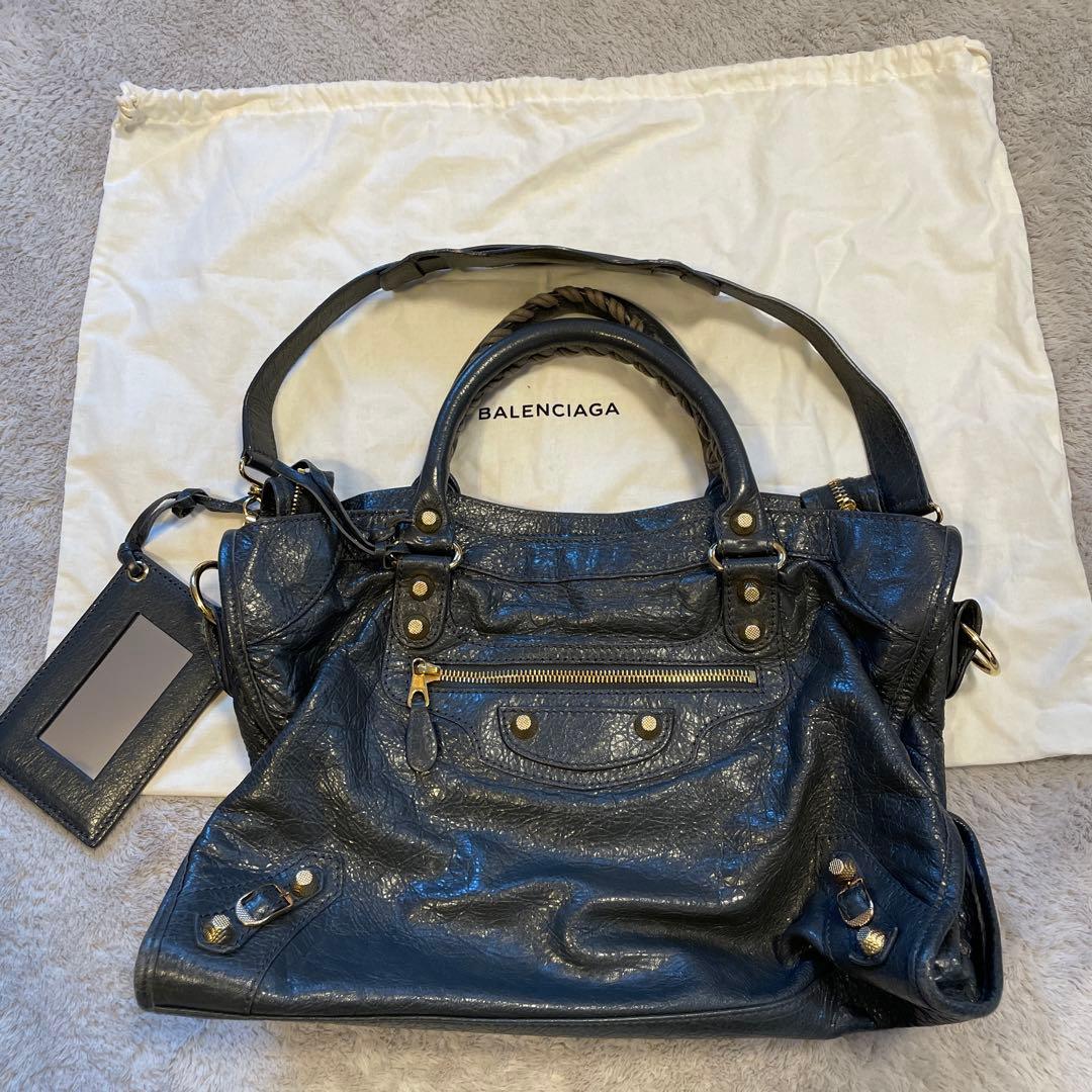 BALENCIAGA ネイビー ショルダーバッグ