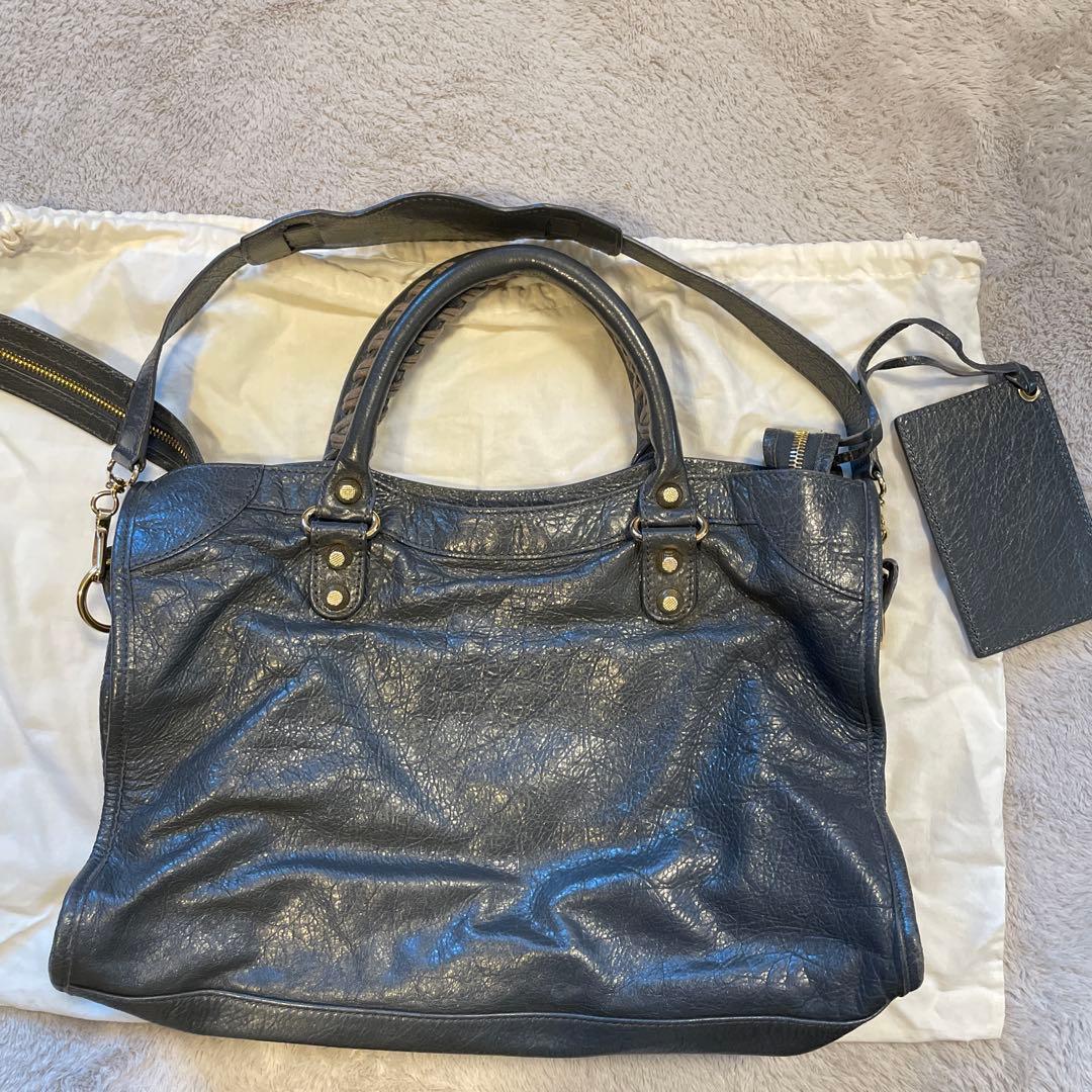 BALENCIAGA ネイビー ショルダーバッグ