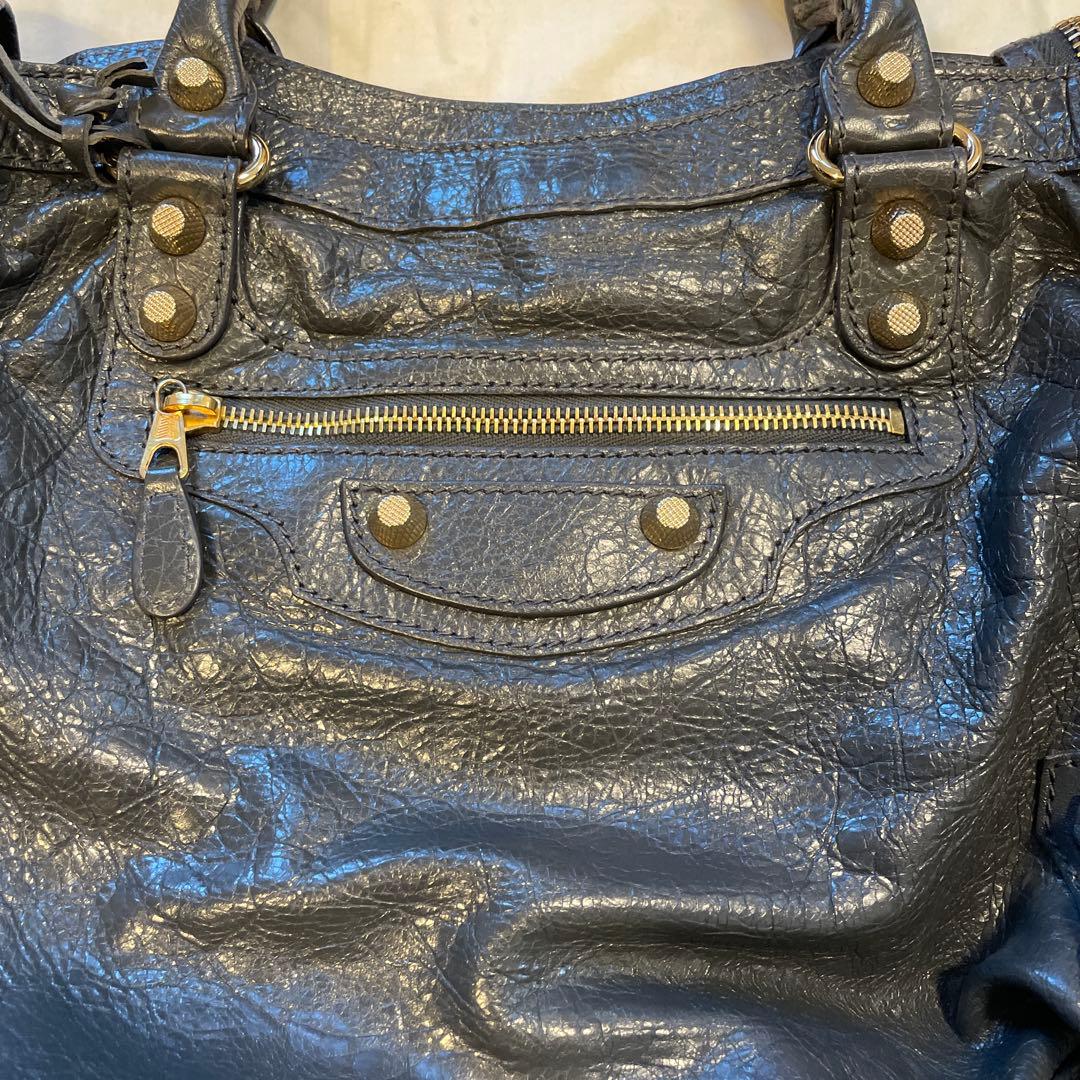 BALENCIAGA ネイビー ショルダーバッグ