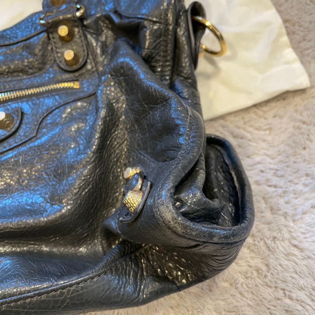 BALENCIAGA ネイビー ショルダーバッグ