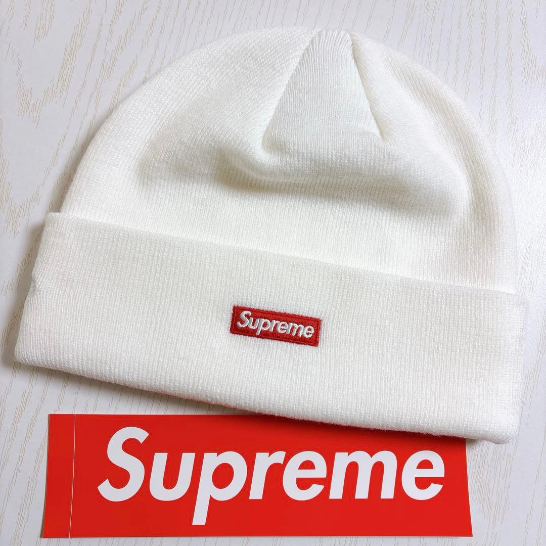 Supreme NEW ERA ニット帽　ビーニー　Sロゴ ホワイト　白　雪