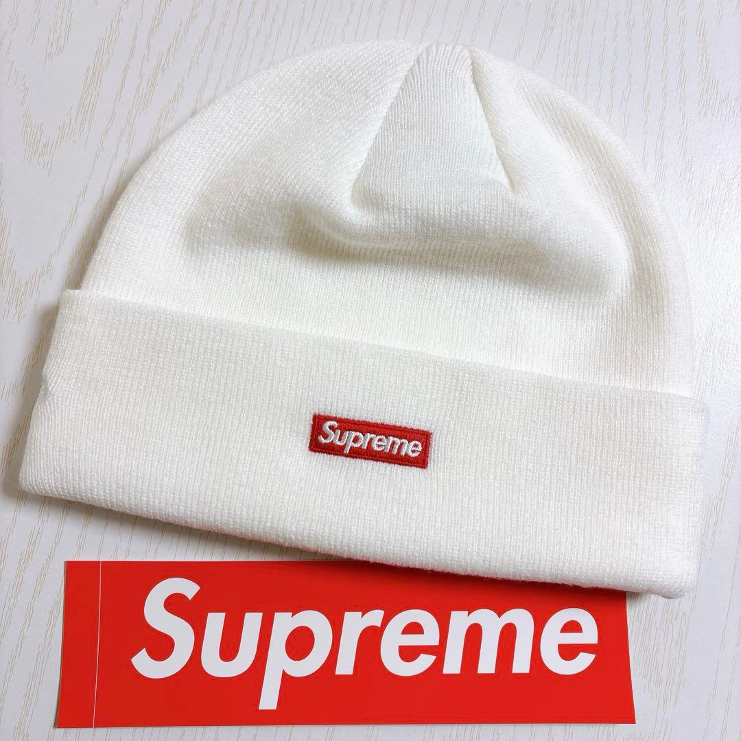 Supreme NEW ERA ニット帽　ビーニー　Sロゴ ホワイト　白　雪