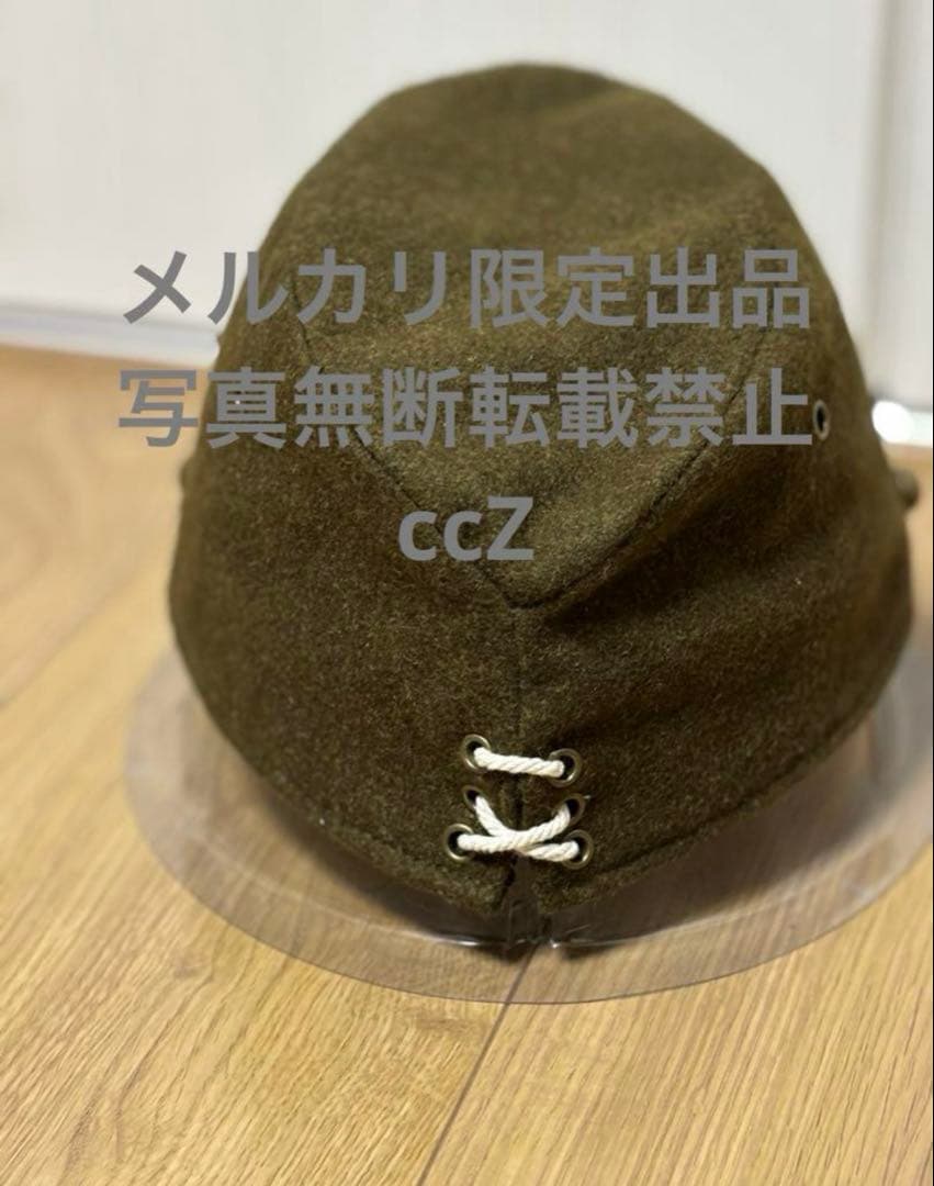 近衛師団　日本軍　陸軍　将校　ウール製　略帽　軍帽　精密刺繍帽章付き