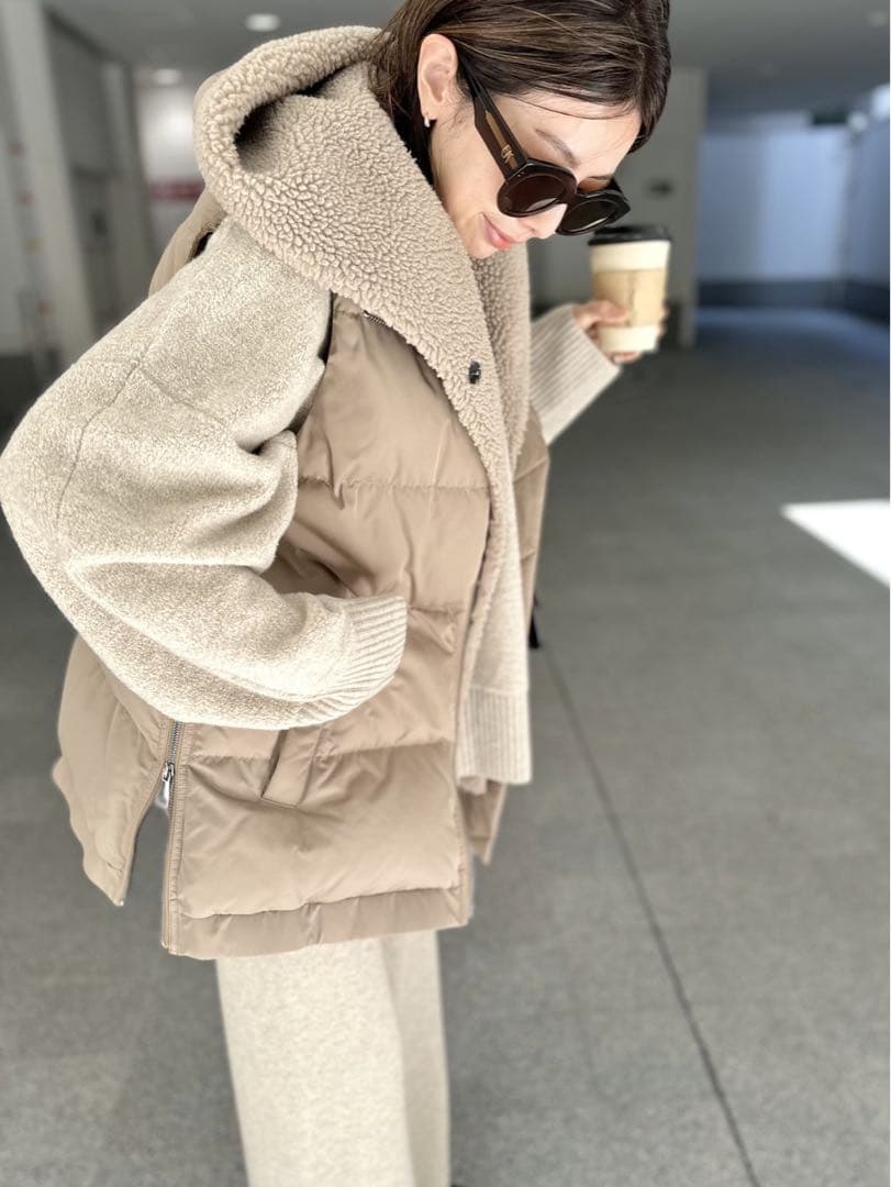 【LOU ANDREA/ルーアンドレア】２WAY DOWN VEST