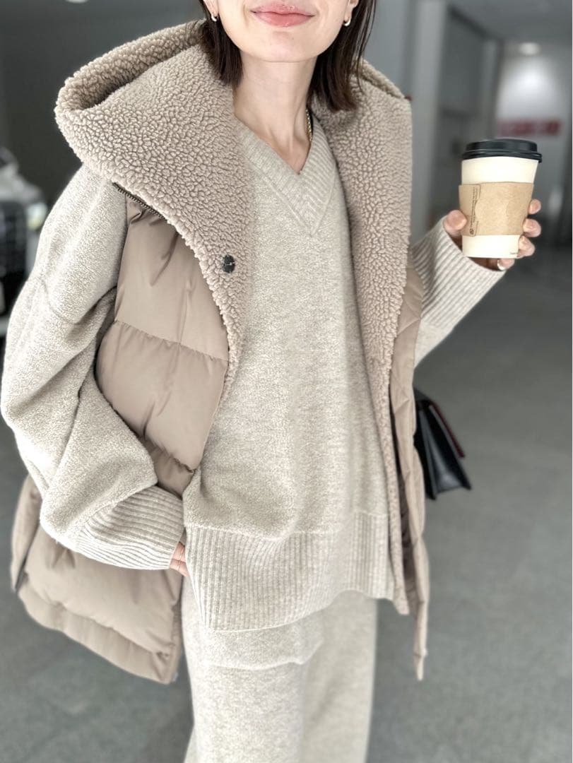 【LOU ANDREA/ルーアンドレア】２WAY DOWN VEST