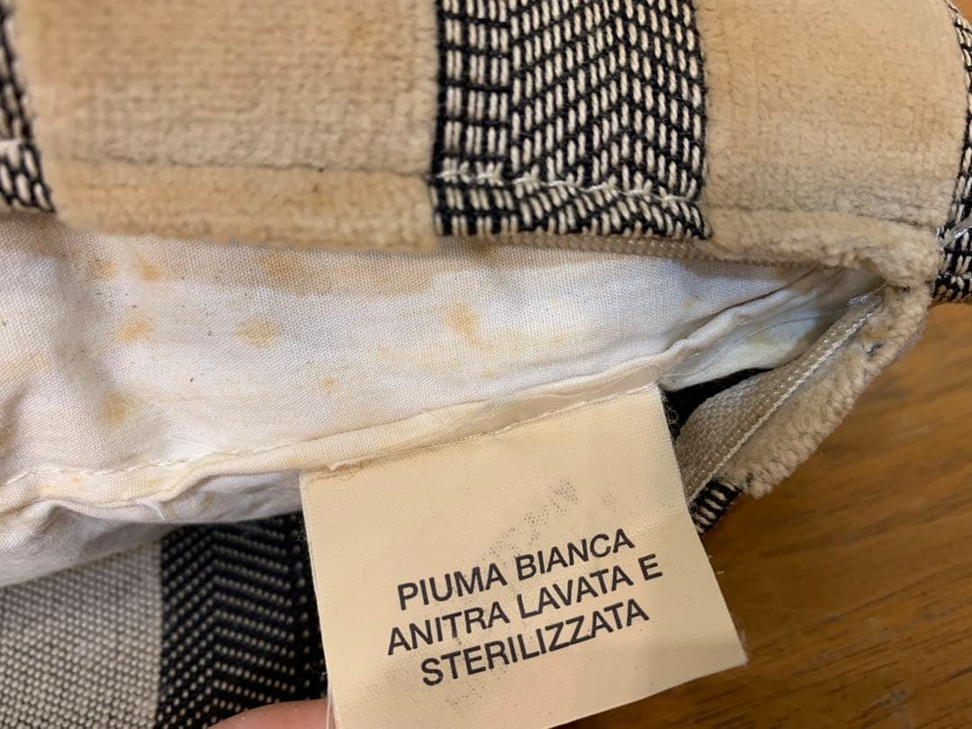 N0722-07★FENDI フェンディ ストライプ柄クッション 2個セット