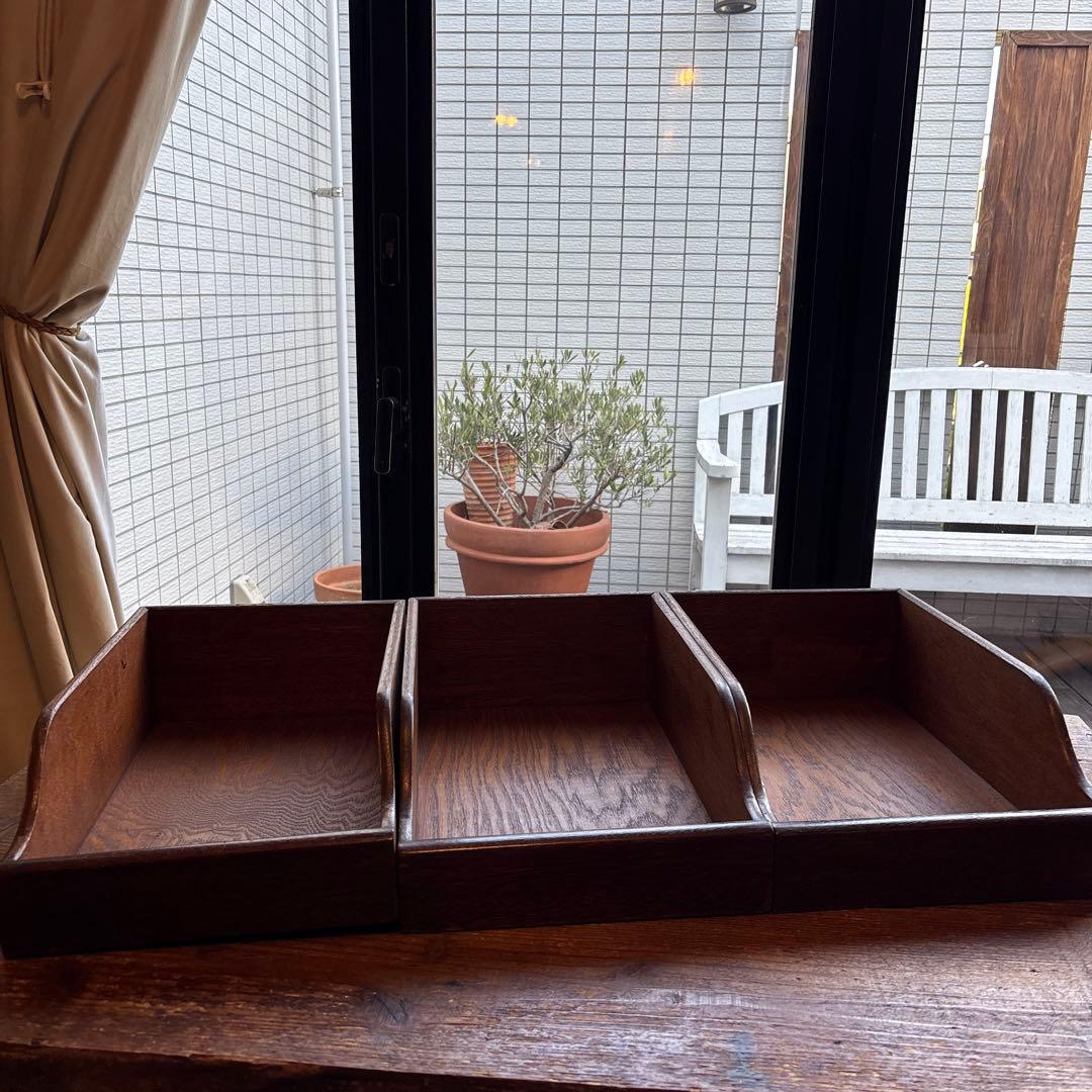 3個セット　木製　ボックス　引出し　引き出し　ヴィンテージ アンティーク