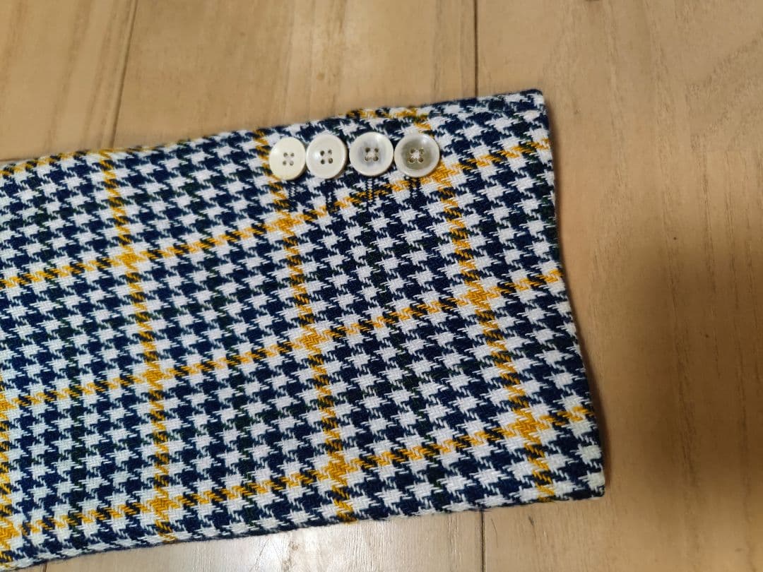 LARDINI　ラルディーニ リネンコットン チェックジャケット48