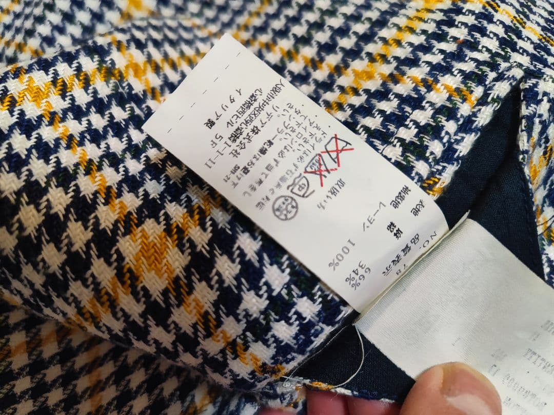 LARDINI　ラルディーニ リネンコットン チェックジャケット48