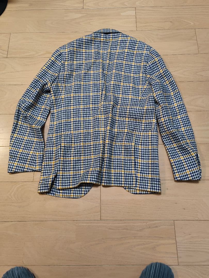 LARDINI　ラルディーニ リネンコットン チェックジャケット48