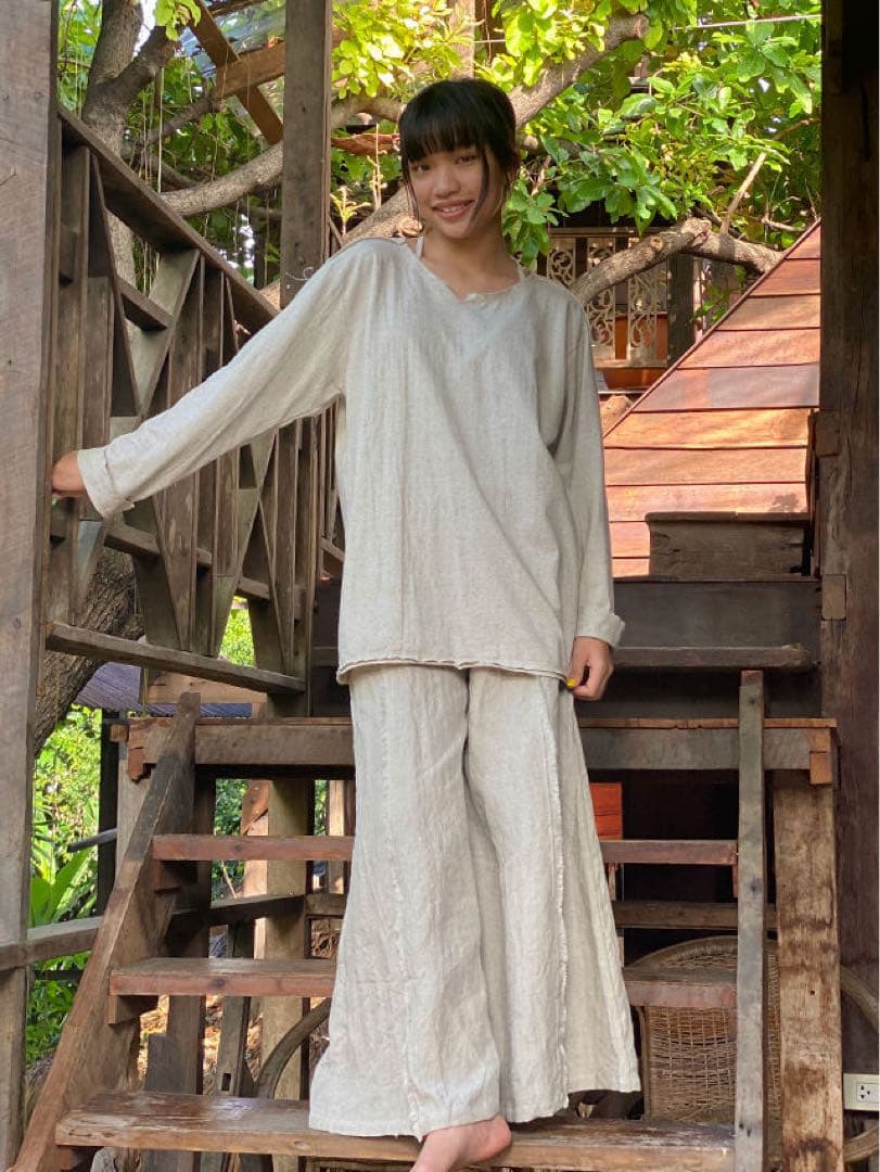 【美品】パヤカ asana ヘンプコットン 厚手 NEW ロングスリーブ2着