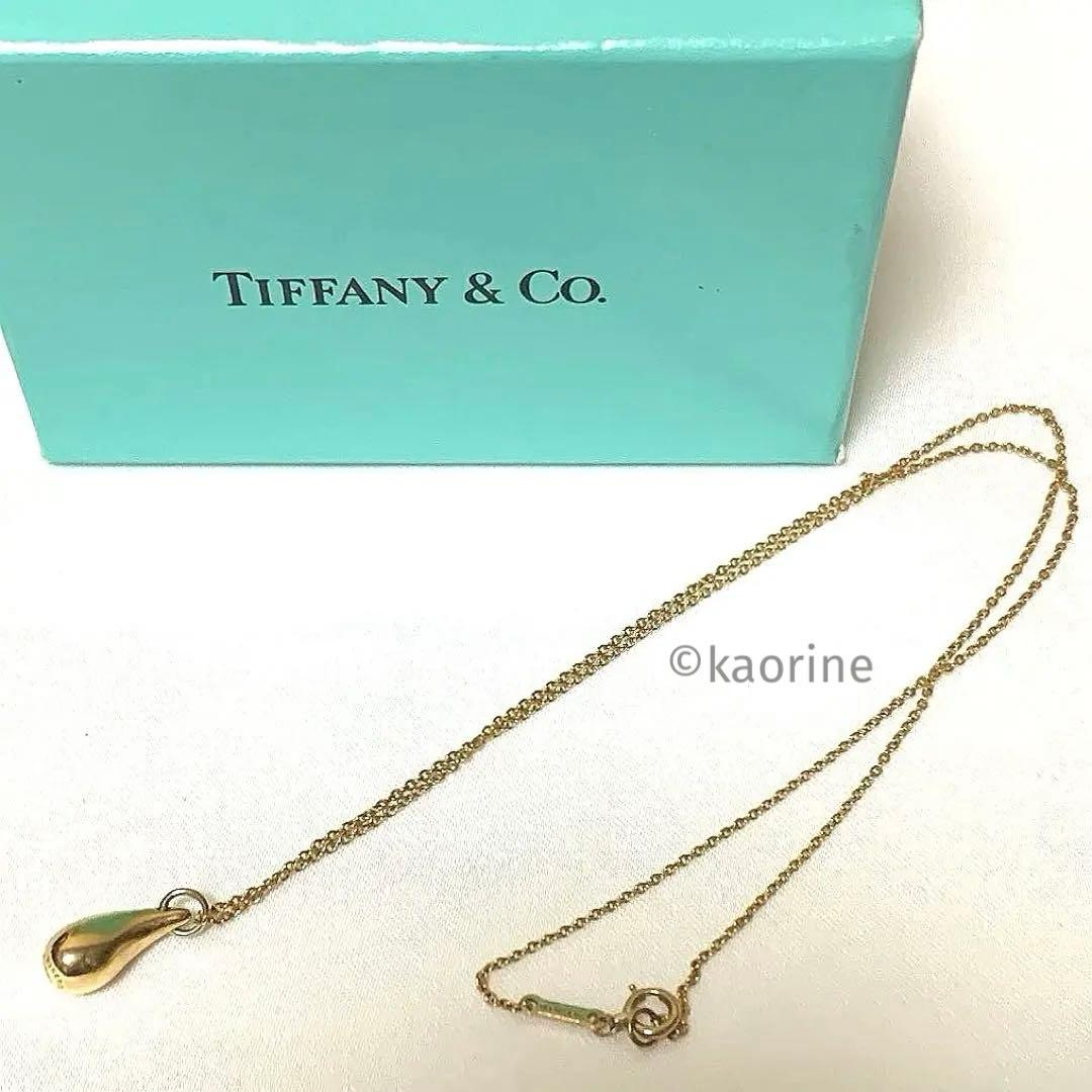 ティファニー K18 ゴールド エルサ・ペレッティ ティアドロップ ネックレス