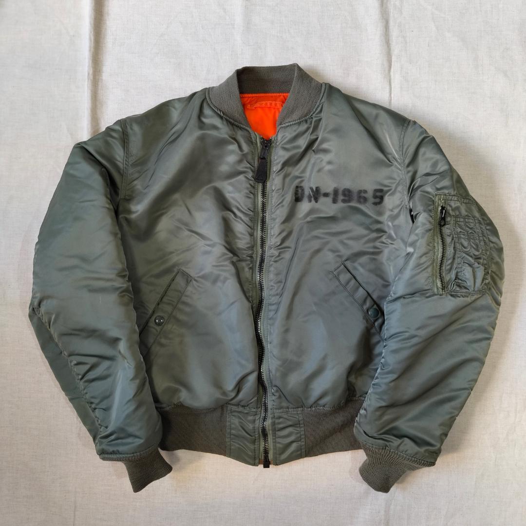 90s USA製 Alpha MA-1 1968年 復刻モデル ステンシル