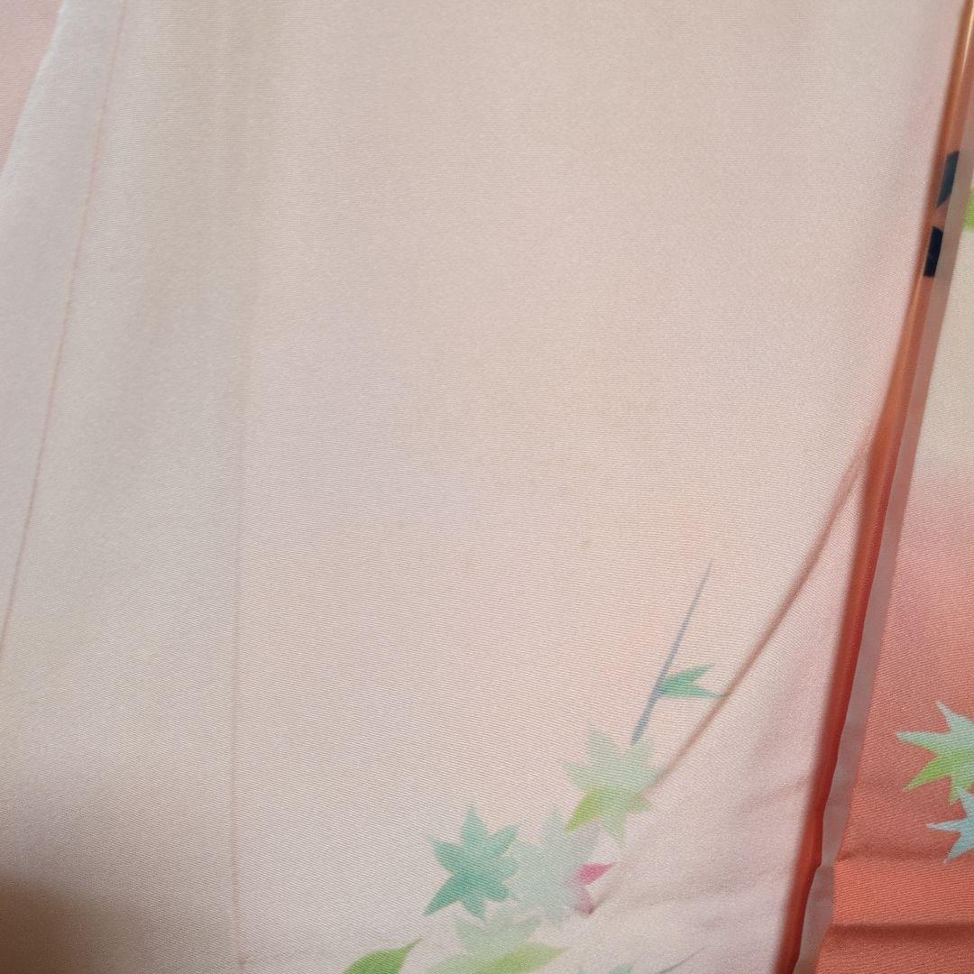 七五三　7歳　正絹　友禅　花柄ピンク着物セット