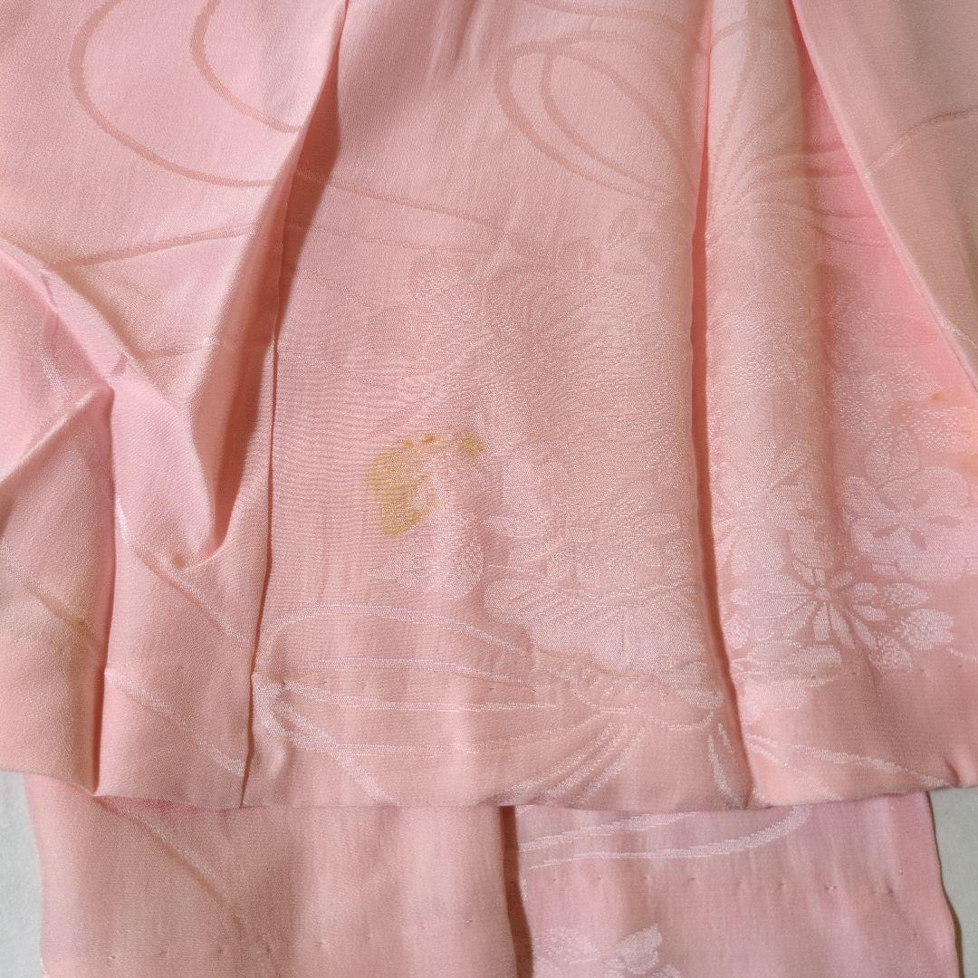 七五三　7歳　正絹　友禅　花柄ピンク着物セット