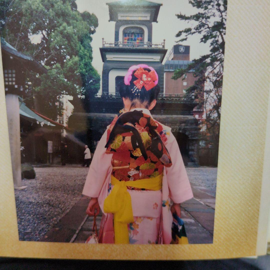 七五三　7歳　正絹　友禅　花柄ピンク着物セット