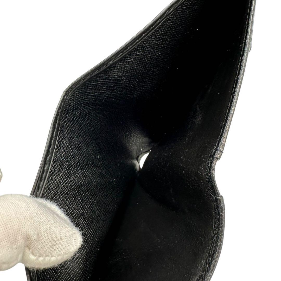 【美品】ルイヴィトン 折財布 札入れ 黒 ビエ6 カルトクレディ CA0939