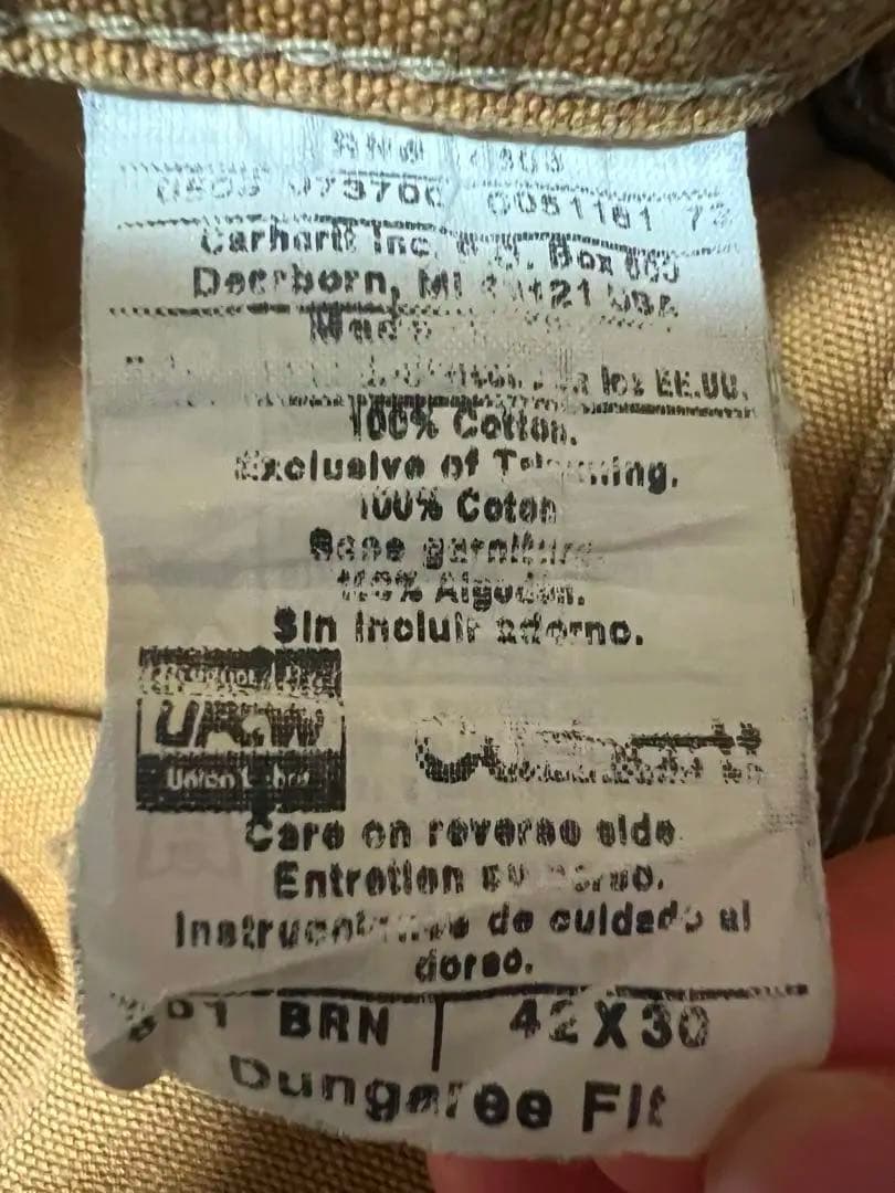 usa製 Carhartt ダブルニー ペインターパンツ ブラウン w42