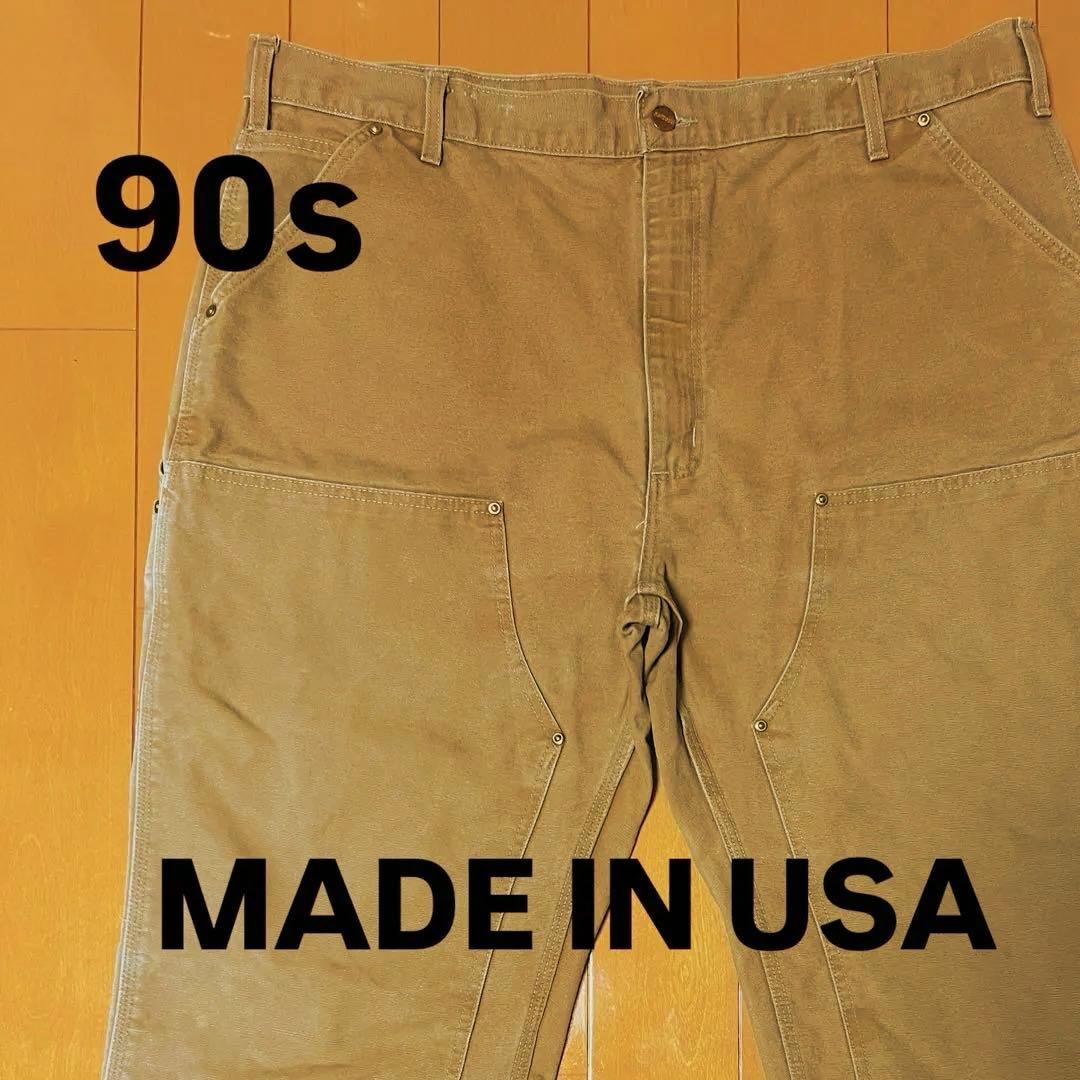 usa製 Carhartt ダブルニー ペインターパンツ ブラウン w42