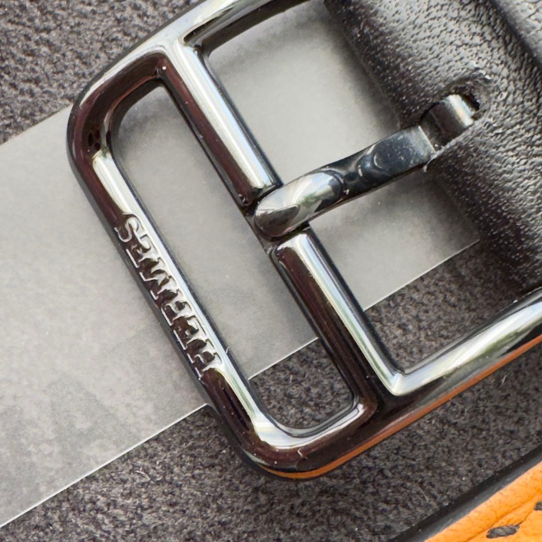 2156 Apple Watch エルメス　ブラック　ドゥブルトゥール　二重