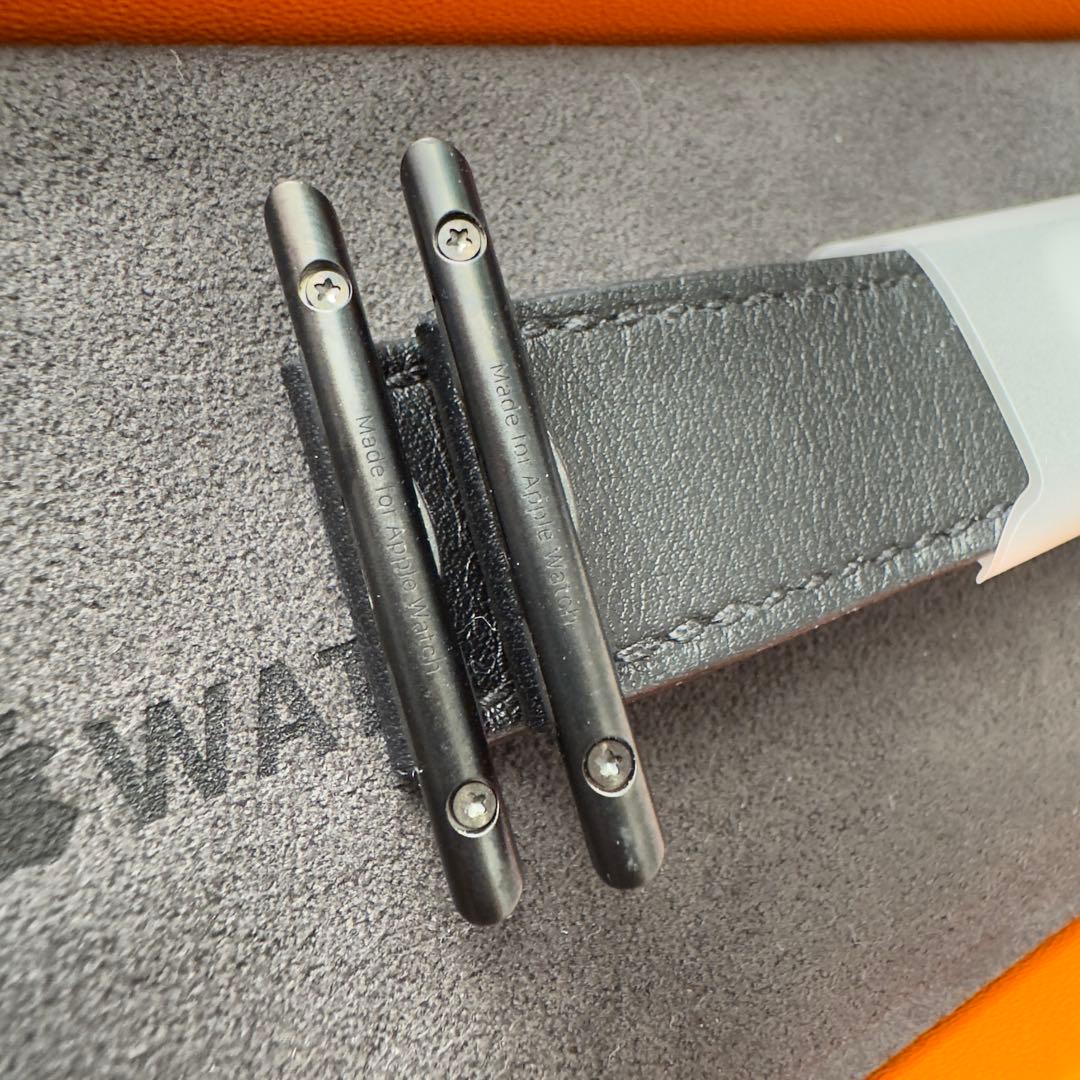 2156 Apple Watch エルメス　ブラック　ドゥブルトゥール　二重