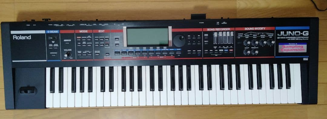 【美品】Roland シンセサイザーJUNO-G 128MBメモリ増設スタンド付