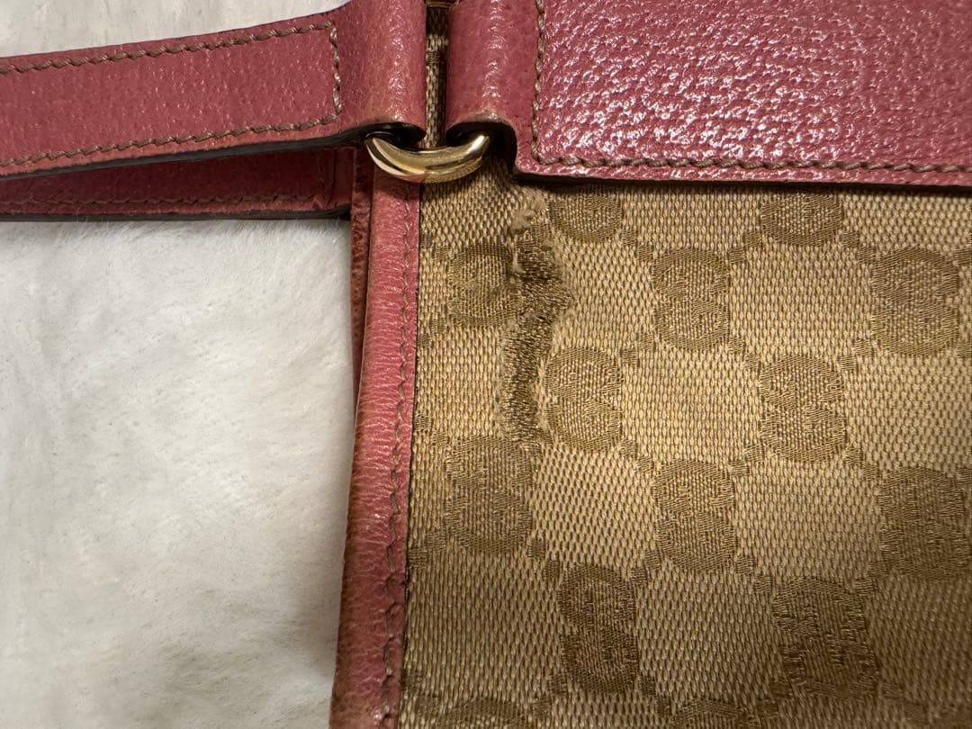 GUCCI GGパターン トートバッグ 153009 ベージュ ピンク　A4収納