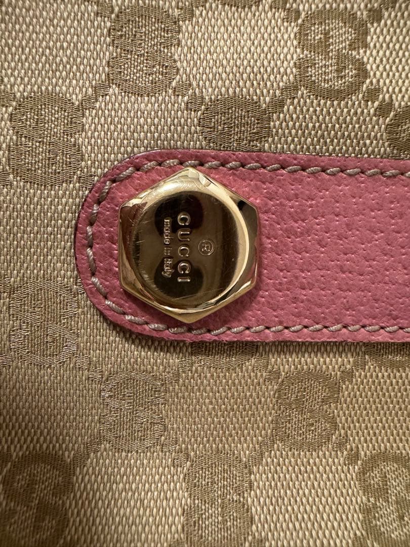 GUCCI GGパターン トートバッグ 153009 ベージュ ピンク　A4収納