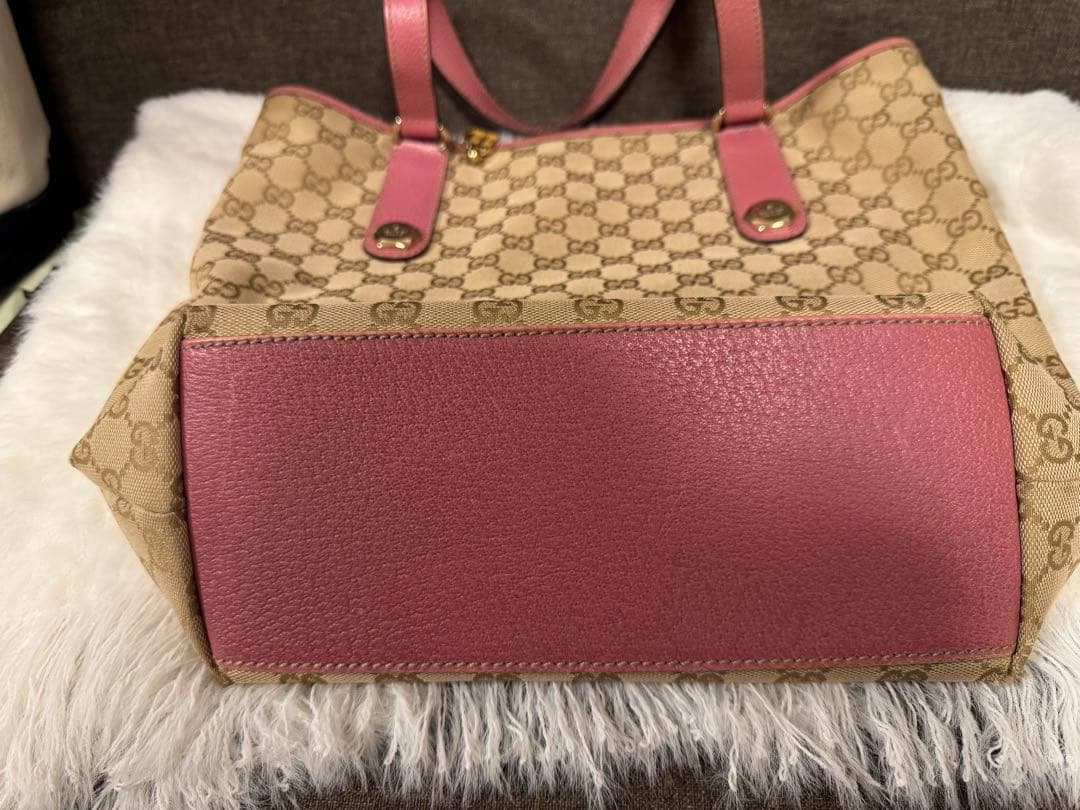 GUCCI GGパターン トートバッグ 153009 ベージュ ピンク　A4収納