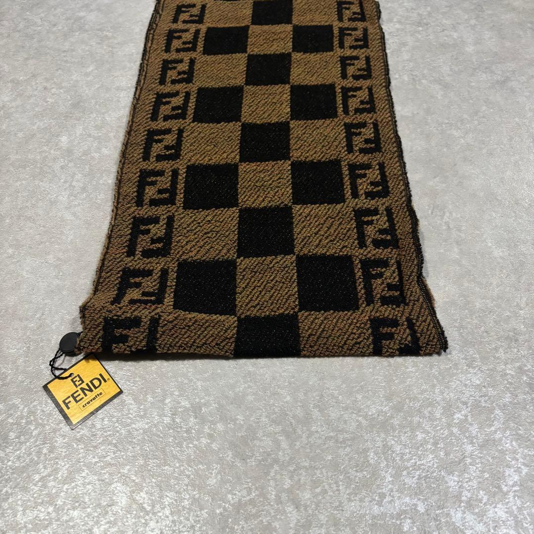 FENDI マフラー ズッカ ブラウン ブラック