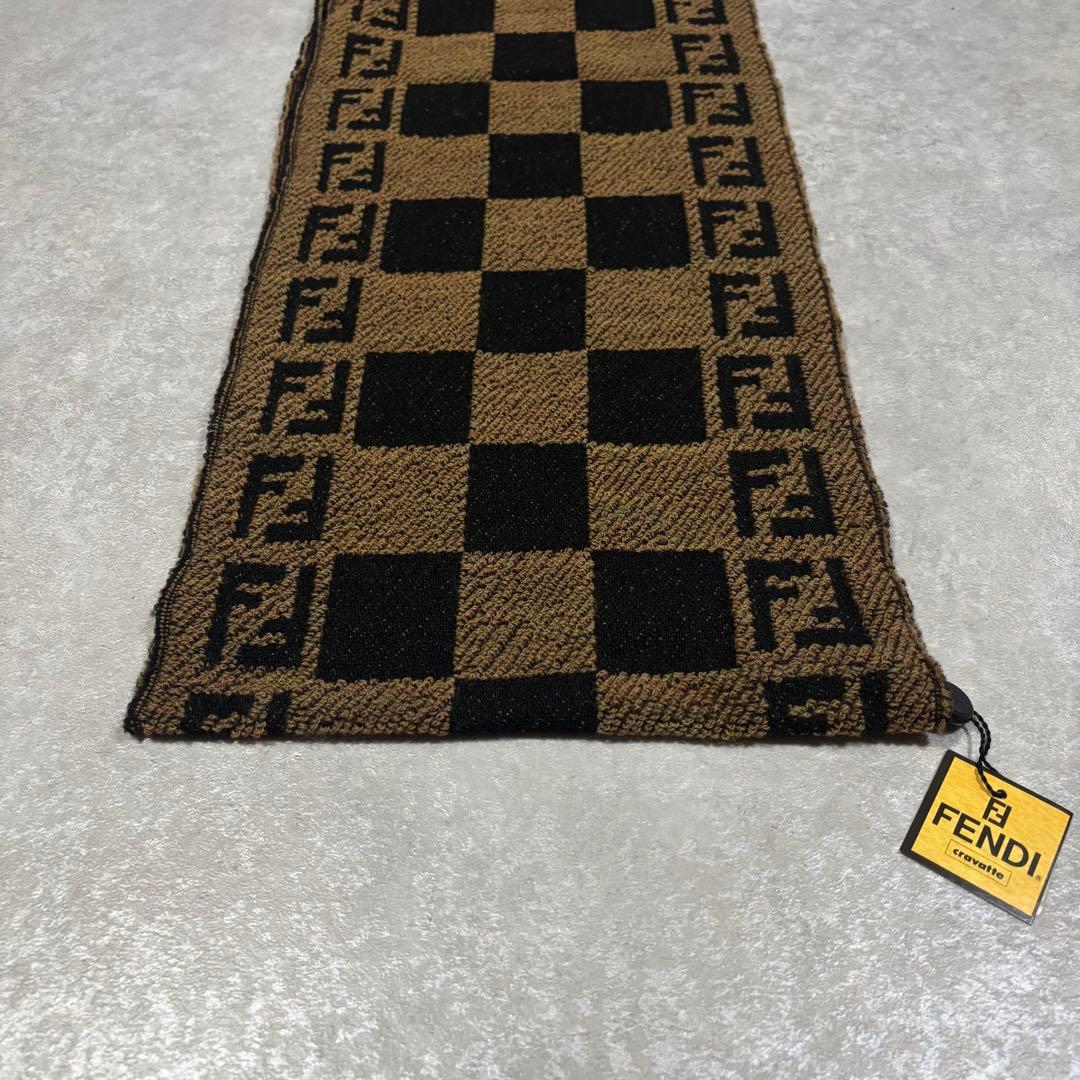 FENDI マフラー ズッカ ブラウン ブラック