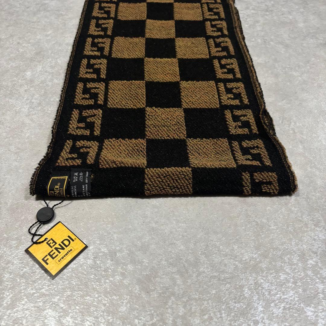 FENDI マフラー ズッカ ブラウン ブラック