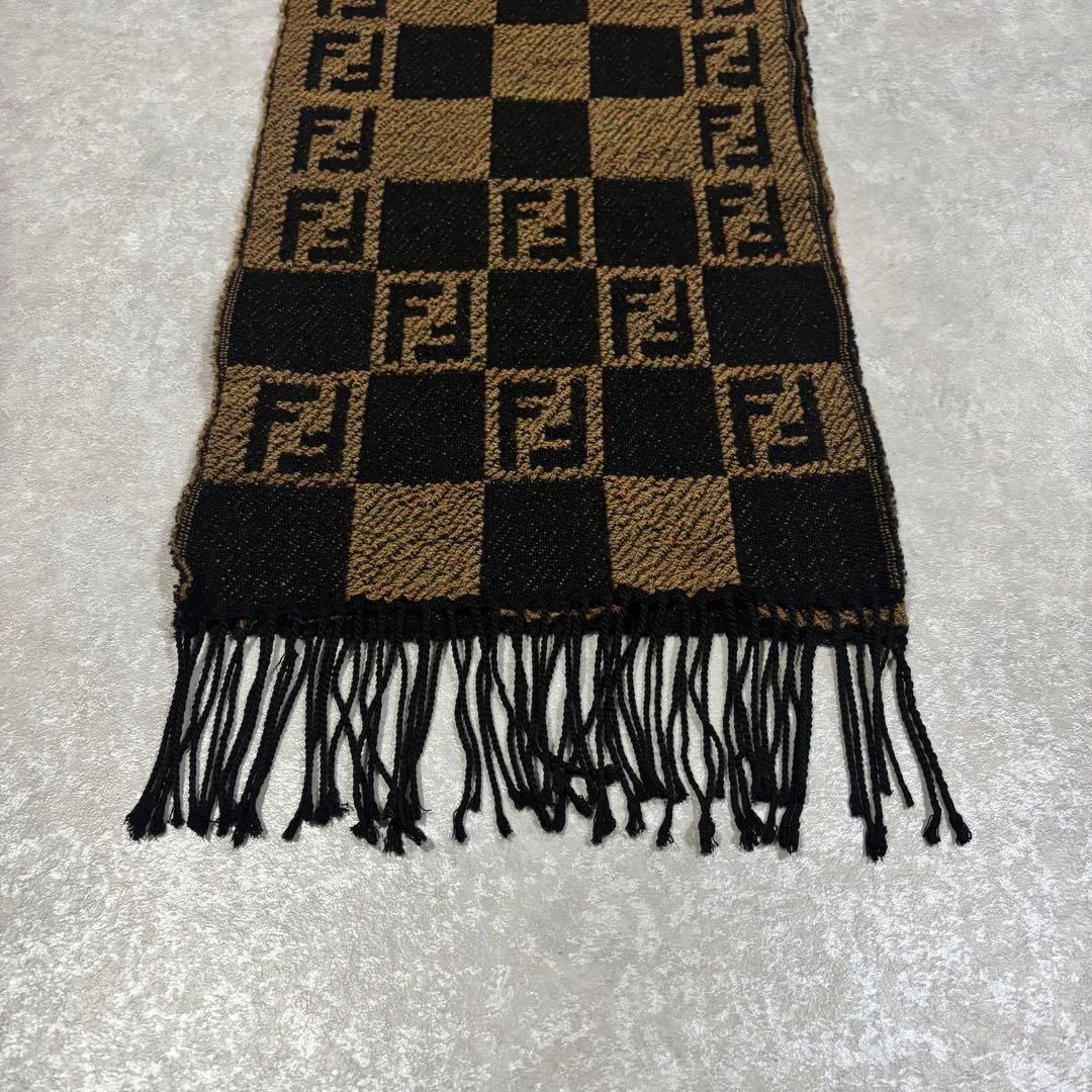 FENDI マフラー ズッカ ブラウン ブラック