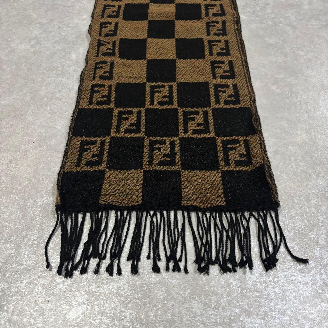 FENDI マフラー ズッカ ブラウン ブラック