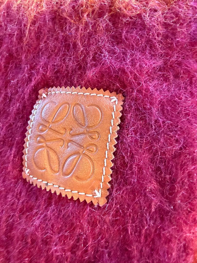 LOEWE アナグラム モヘア ウール ストライプ スカーフ