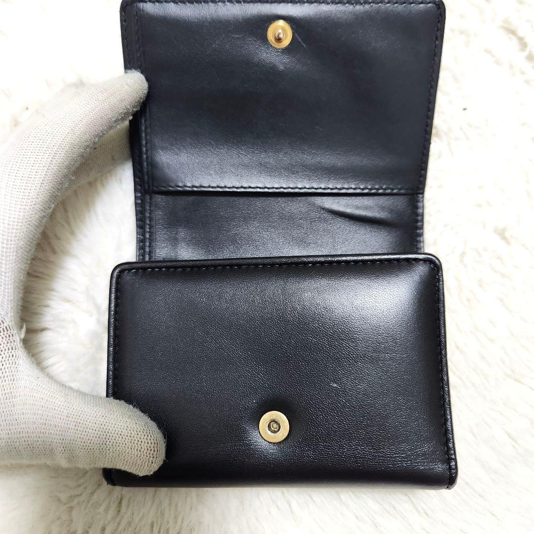 ✨極美品　人気✨ドルガバ　三つ折り　ディボーション　ブラック　レザー　金具