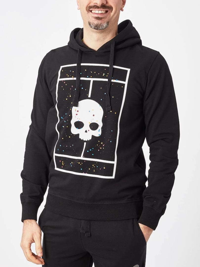 HYDROGEN（ハイドロゲン） COURT コート フーディ パーカー（黒）