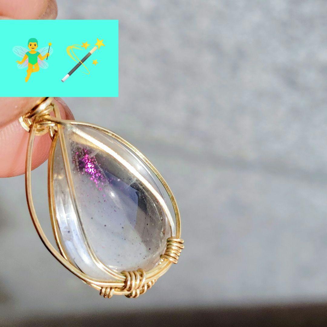 ティンカーベルクォーツ✨ピンクファイヤークォーツ✨ペンダントトップ 幻の水晶✨