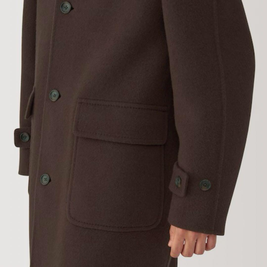 MUJI Labo 紳士　カシミヤ混ダッフルコート Lサイズ ダークブラウン