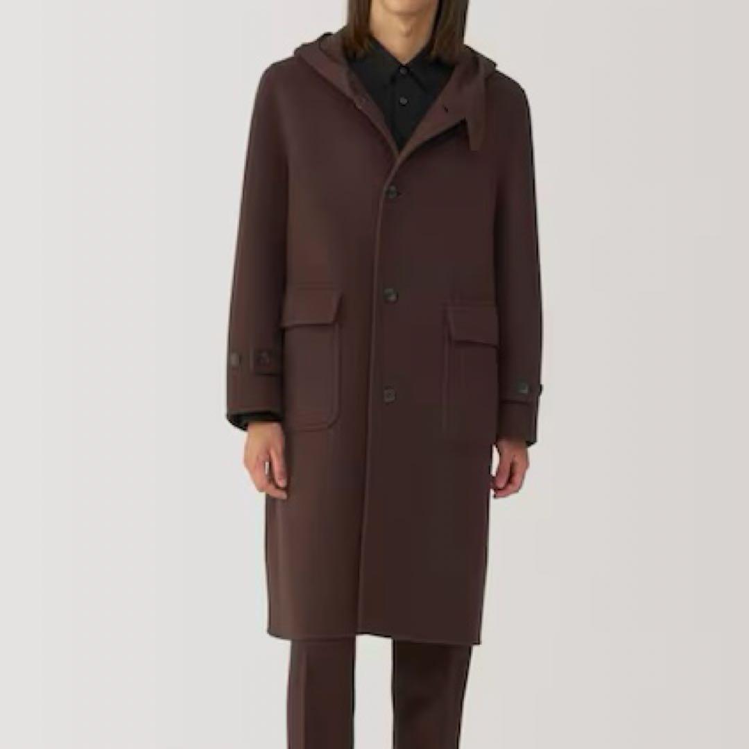 MUJI Labo 紳士　カシミヤ混ダッフルコート Lサイズ ダークブラウン