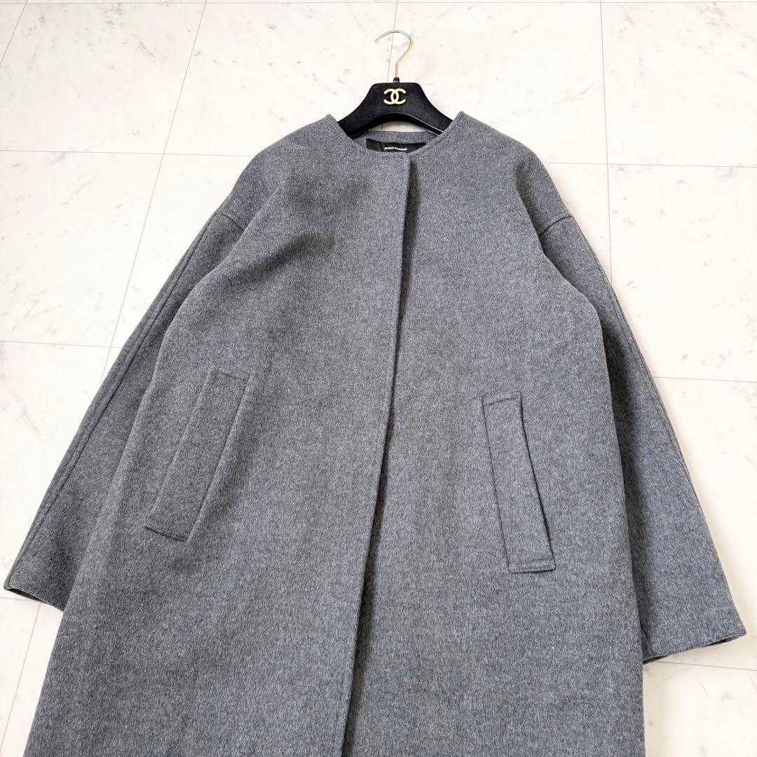 24AW❤️ジャーナルスタンダード　スーパー140ビーバーノーカラーコート　M