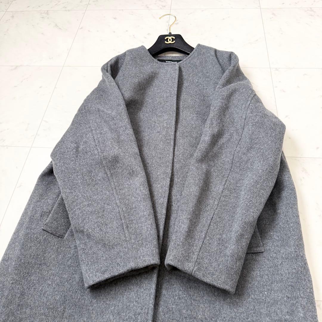 24AW❤️ジャーナルスタンダード　スーパー140ビーバーノーカラーコート　M