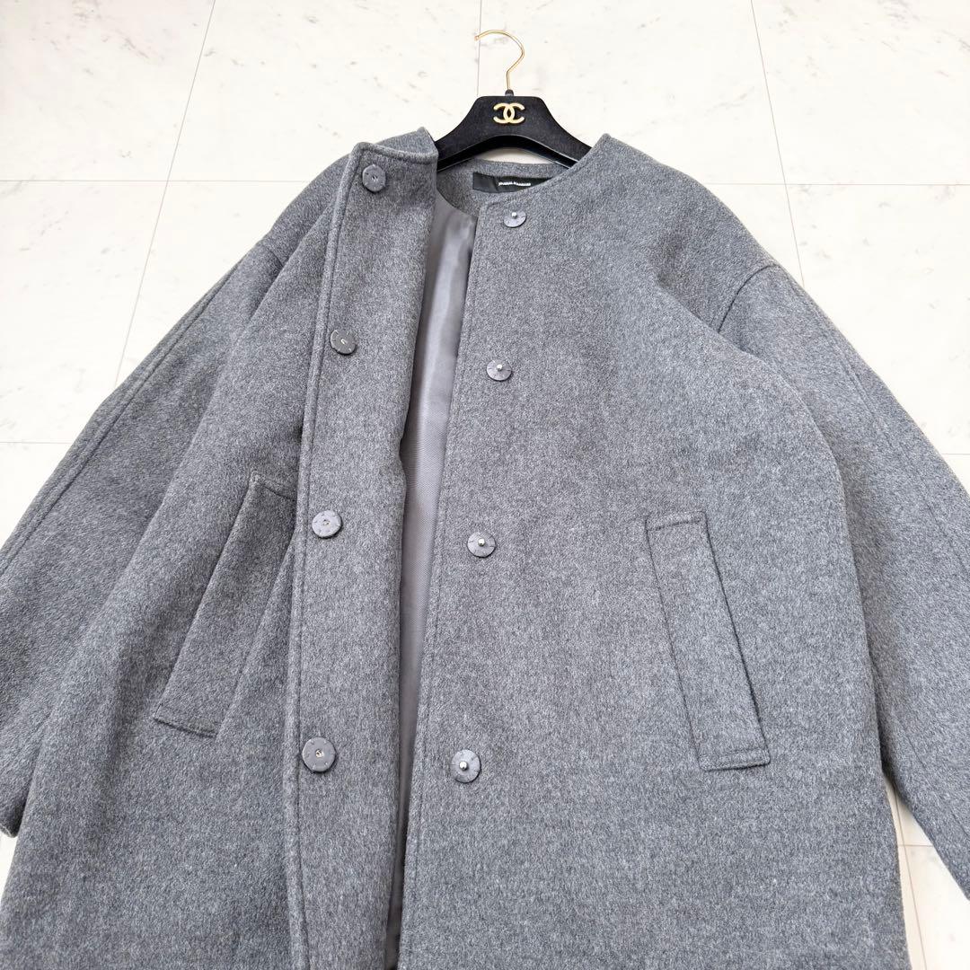 24AW❤️ジャーナルスタンダード　スーパー140ビーバーノーカラーコート　M