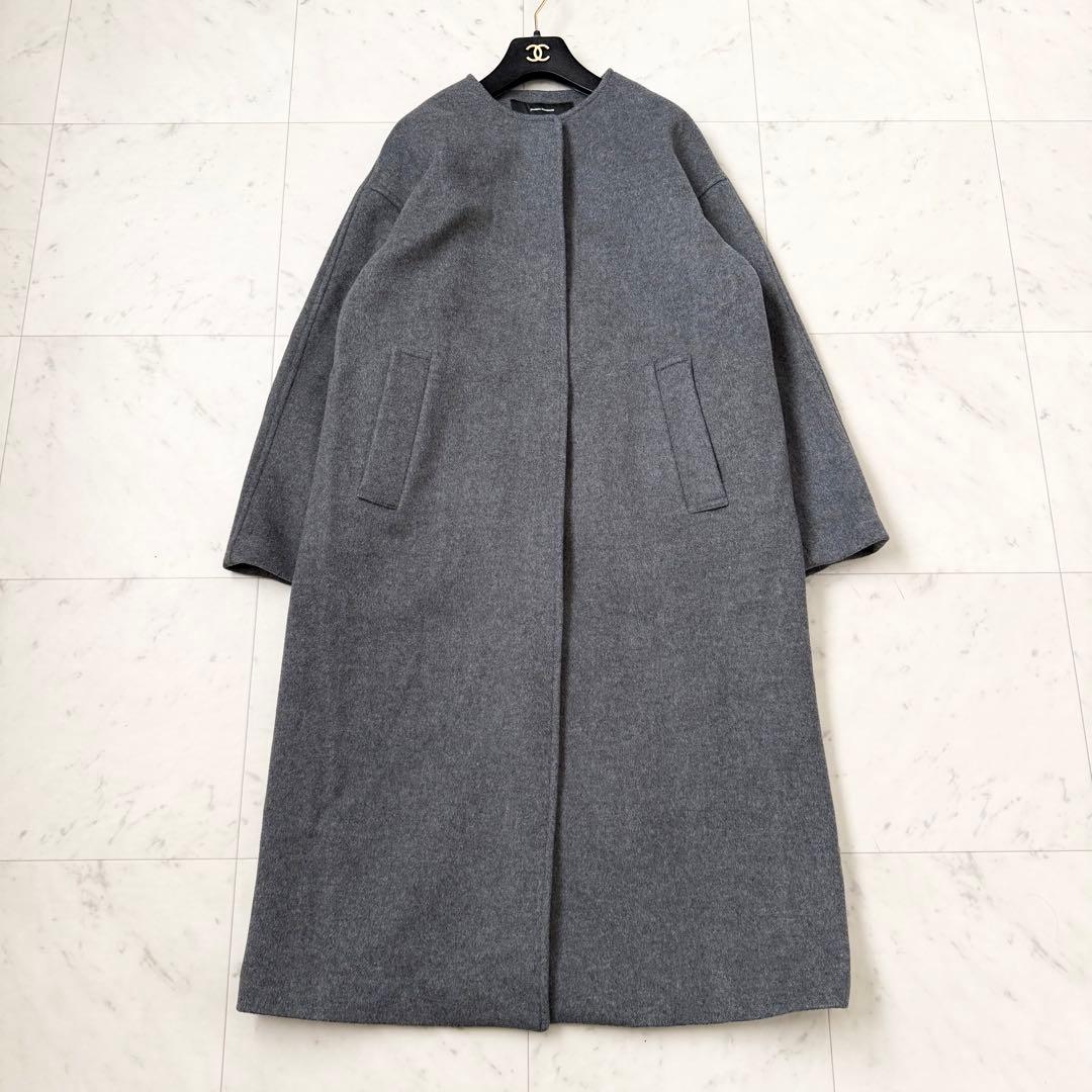 24AW❤️ジャーナルスタンダード　スーパー140ビーバーノーカラーコート　M