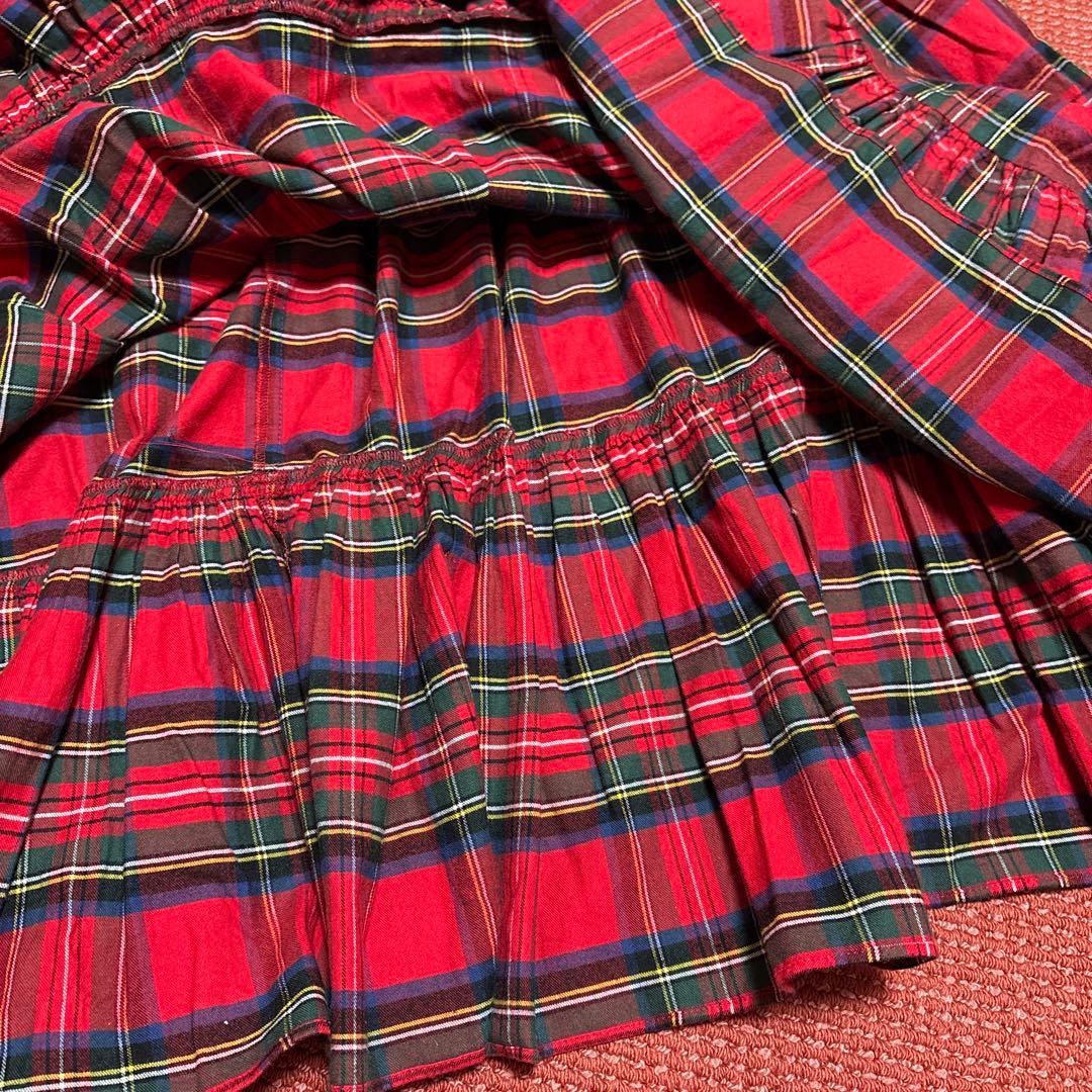 HEIHEI チェック柄リボン付きワンピース