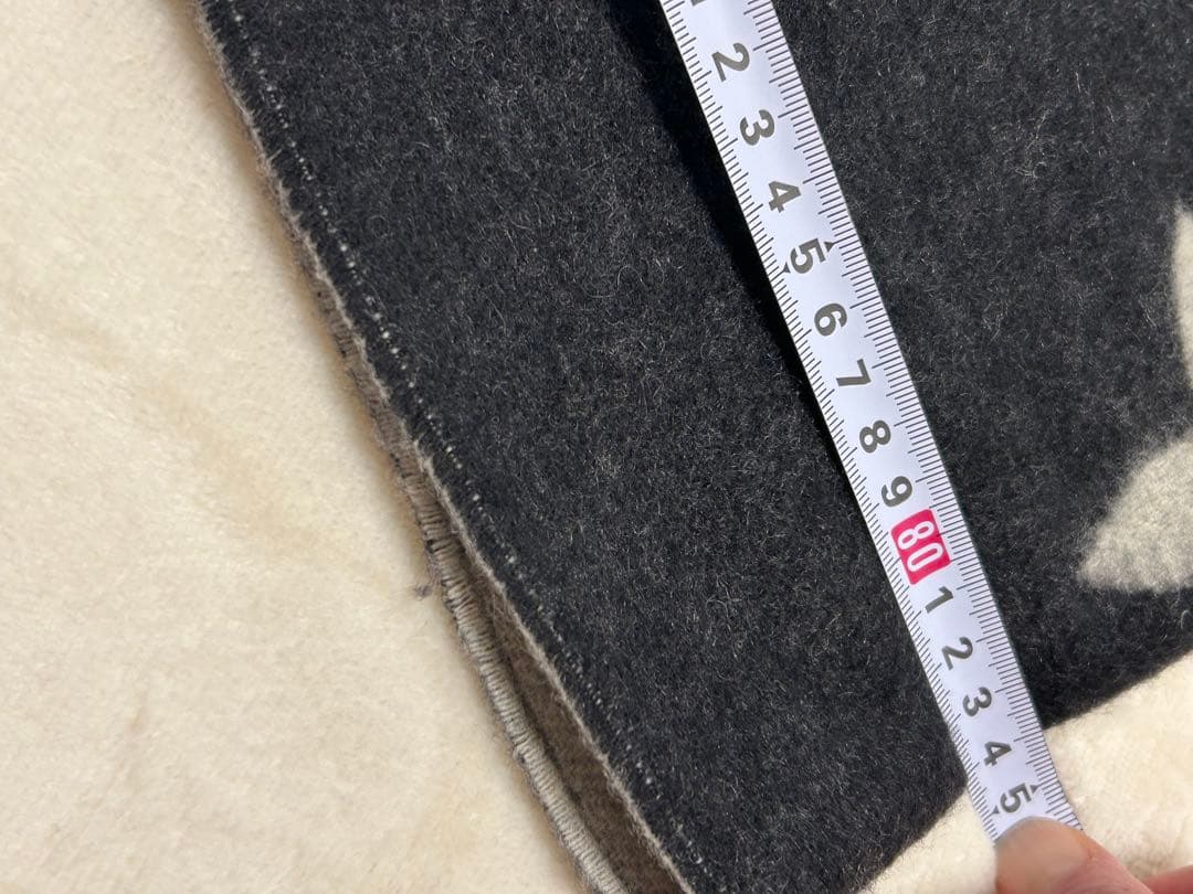 ルイヴィトン カシミア レイキャビック グレー×ブラック モノグラム マフラー