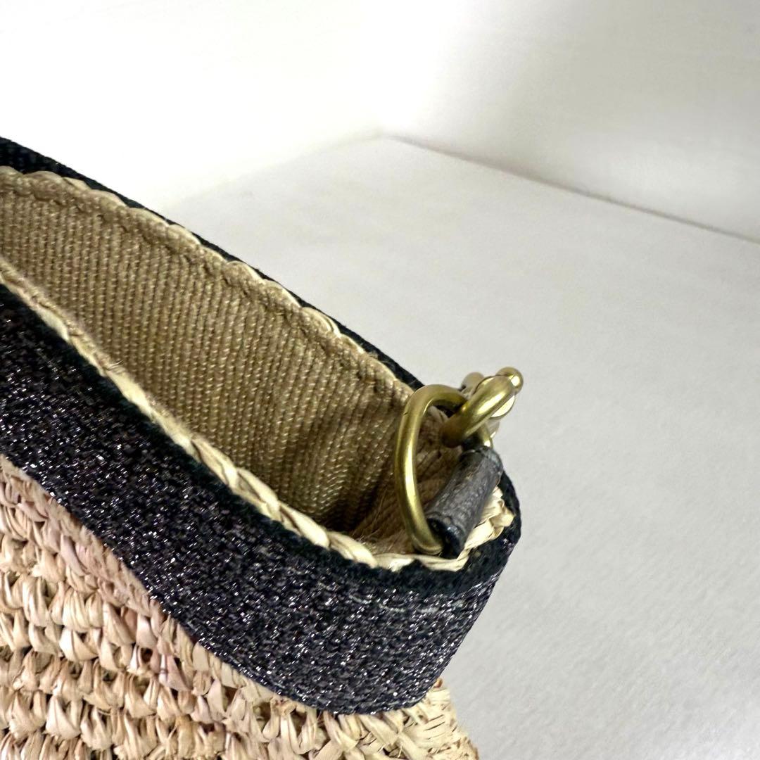 美品　ヴィオラドーロ かごバッグ　ハンドバッグ ストロー　2way レディース