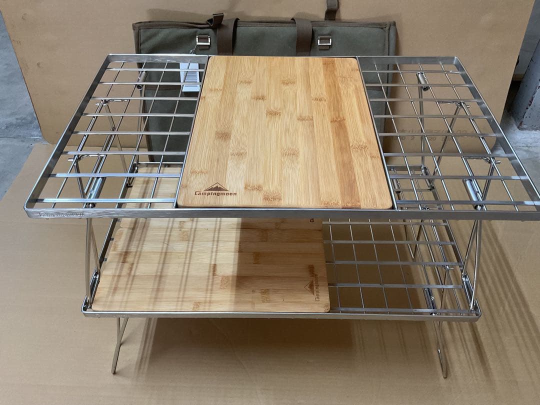  peakフラットバーナー&フィールドラック2段天板３枚付き新品セット