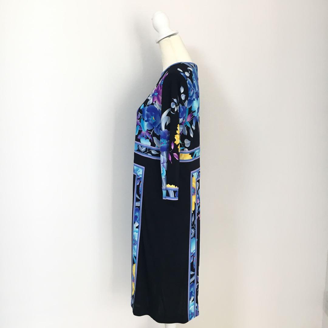 近年美品　LEONARD レオナール　カンカン　ロング　ドレス　ワンピース　42